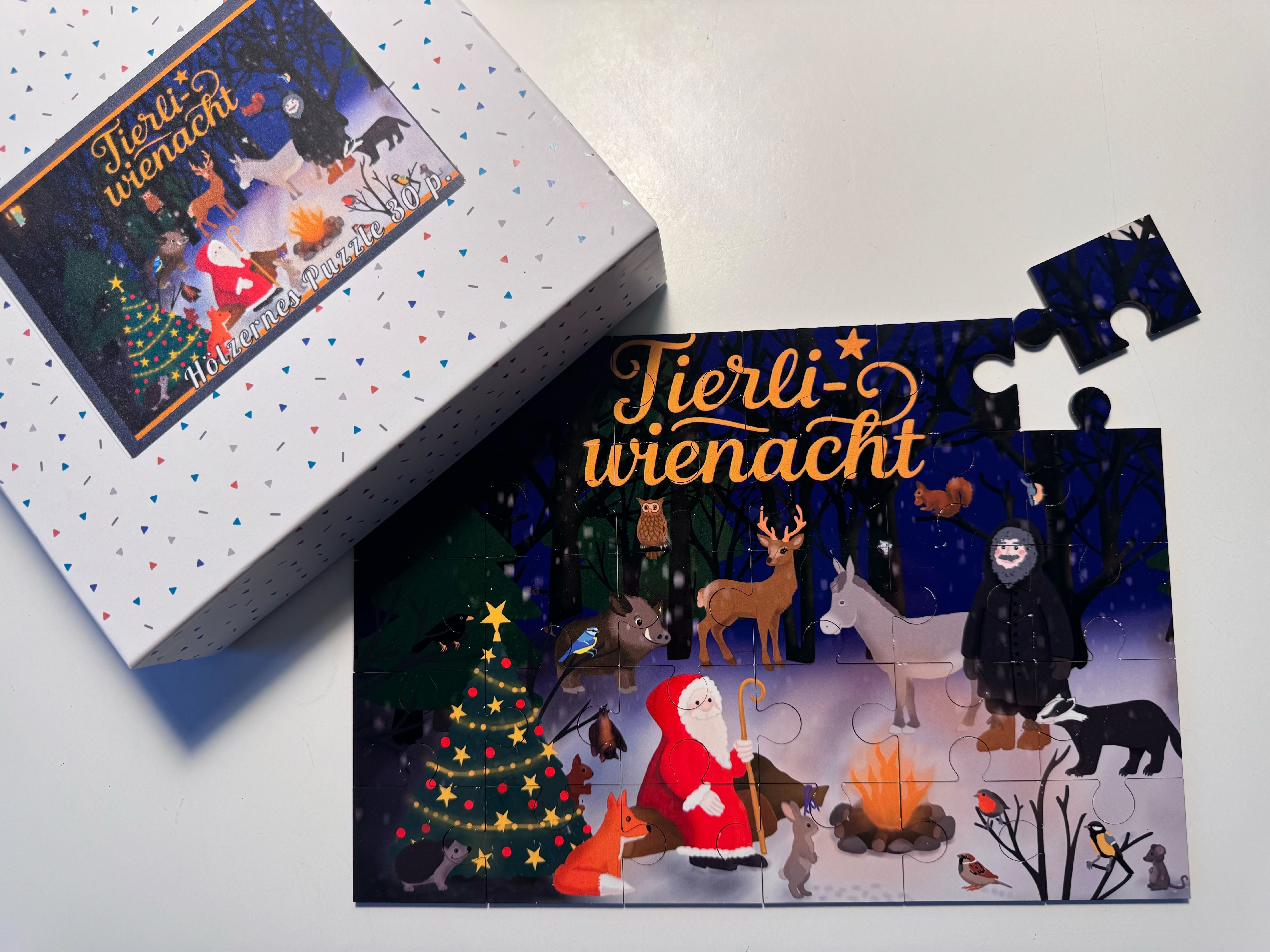 Tierliwienacht – das Holzpuzzle (30 Teile)